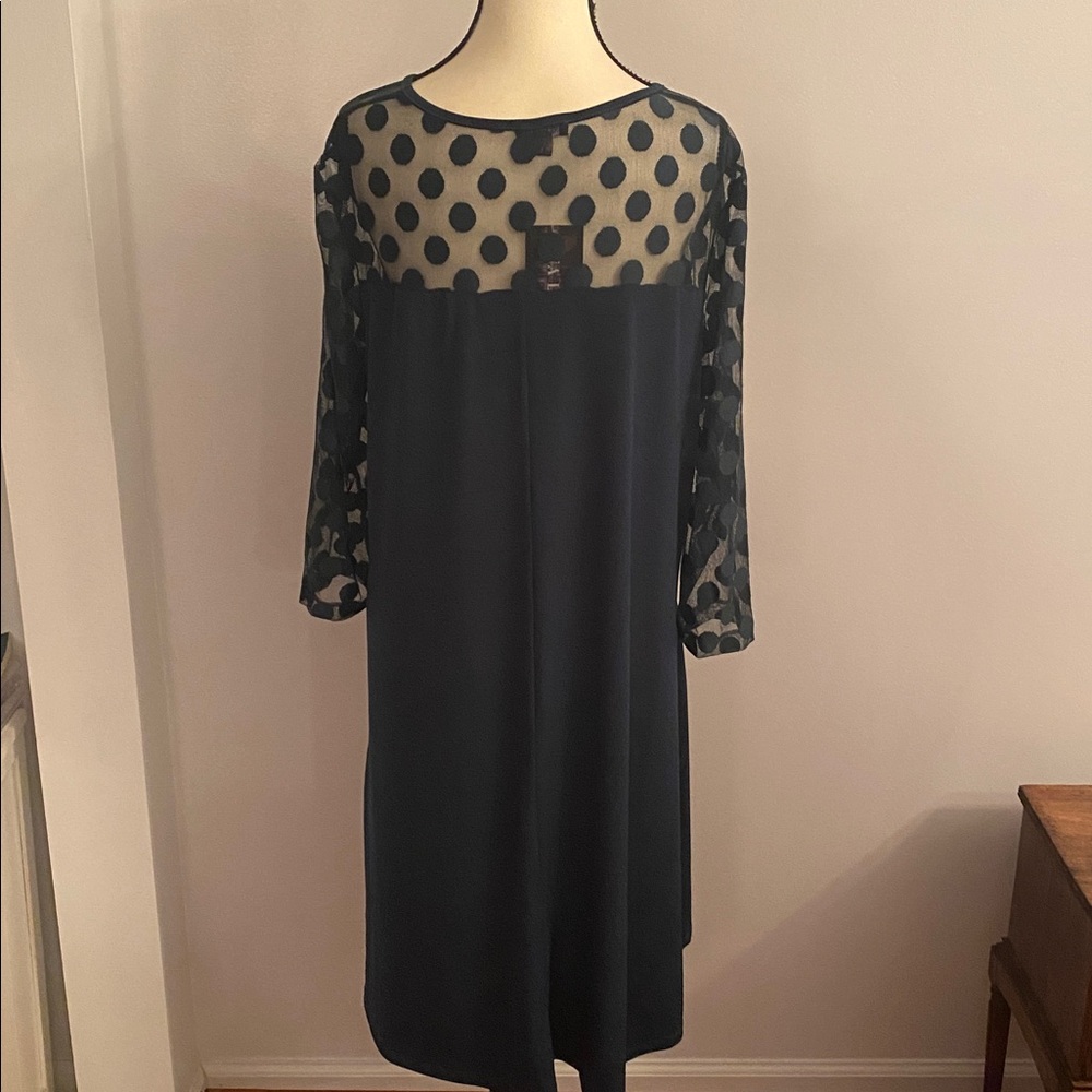 Nina Leonard NWT hi/ low dot dress size XL - Picture 6 of 9